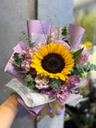 晨曦暖夢 向日葵紫玫瑰花束 畢業送花 生日打氣 You N Me Floral