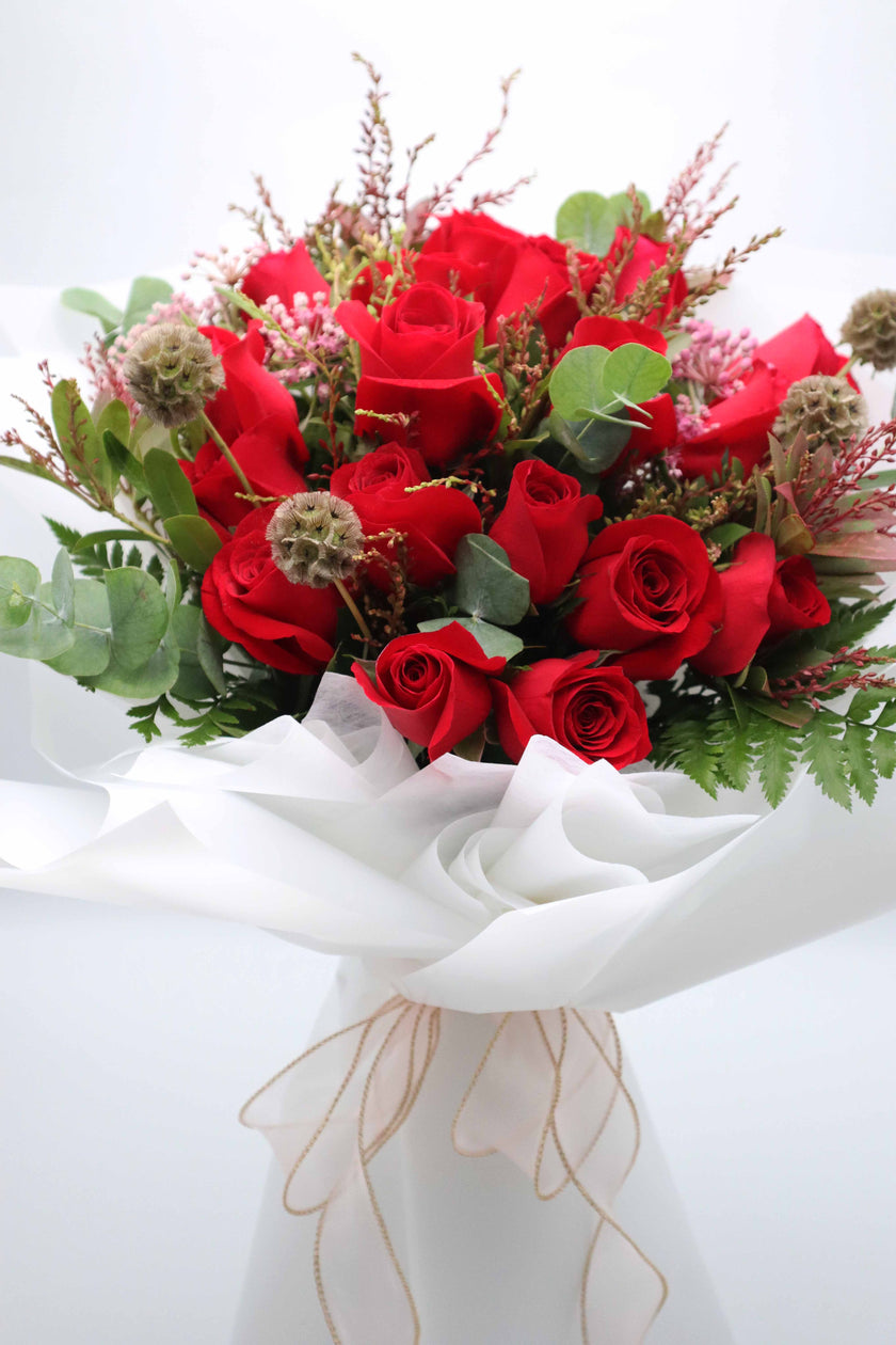 [Sentimental] 18 red rose bouquet
