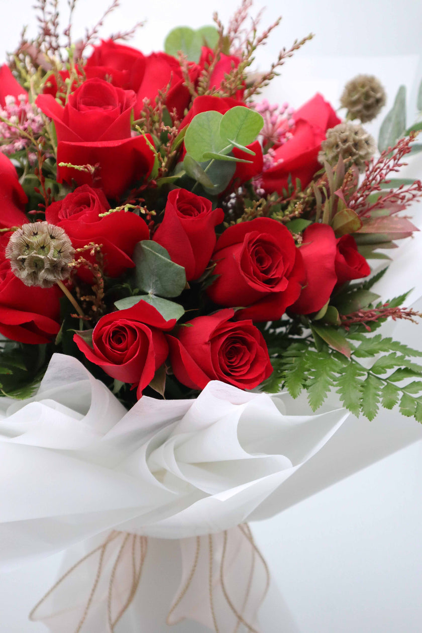 [Sentimental] 18 red rose bouquet