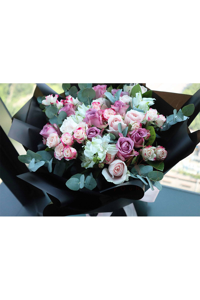 [Only Love You] 20 two-color rose bouquet