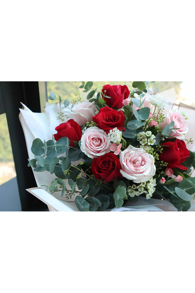 [Very Elegant] 10 two-color rose bouquet