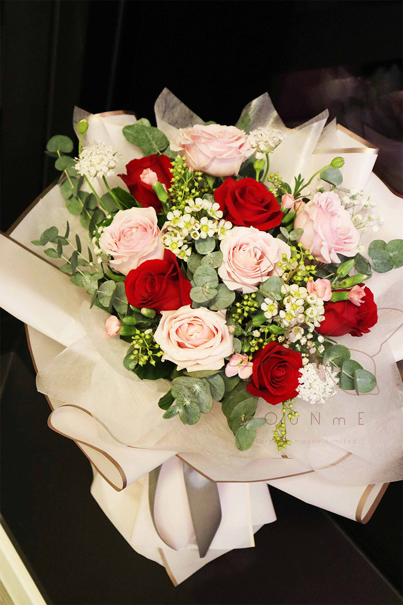 [Very Elegant] 10 two-color rose bouquet