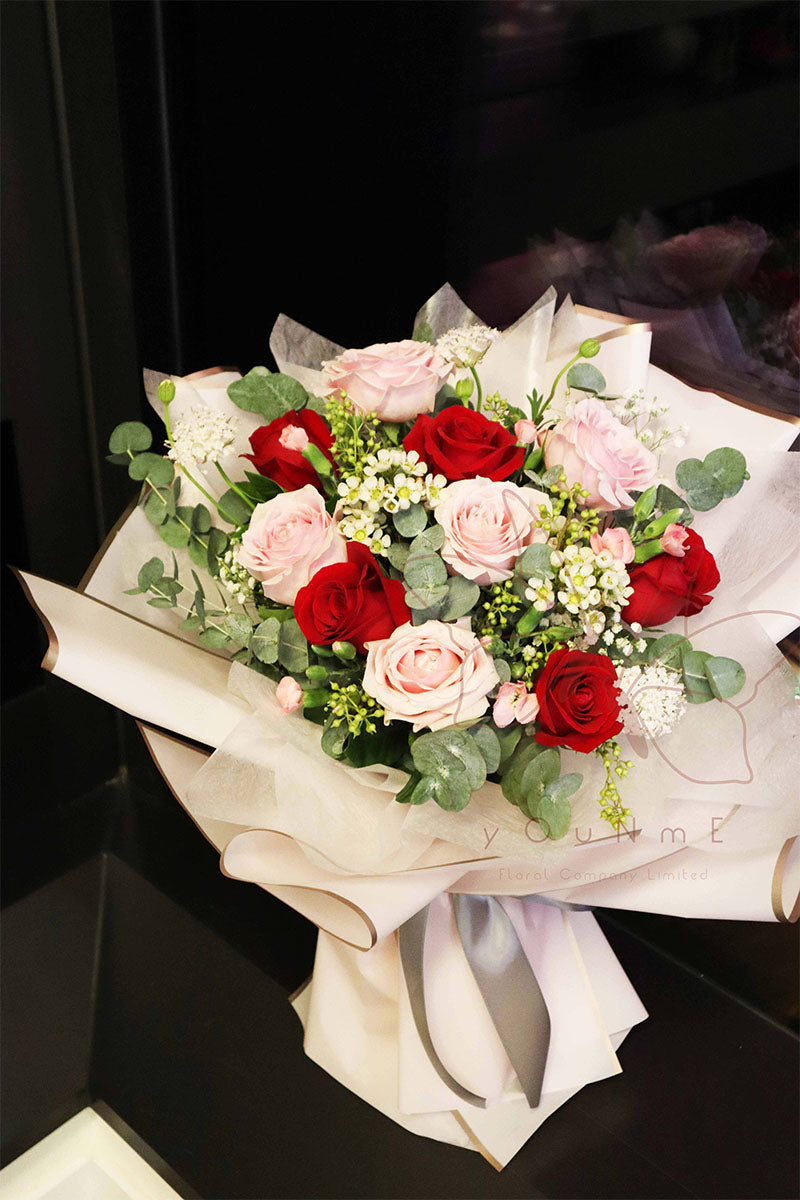 [Very Elegant] 10 two-color rose bouquet