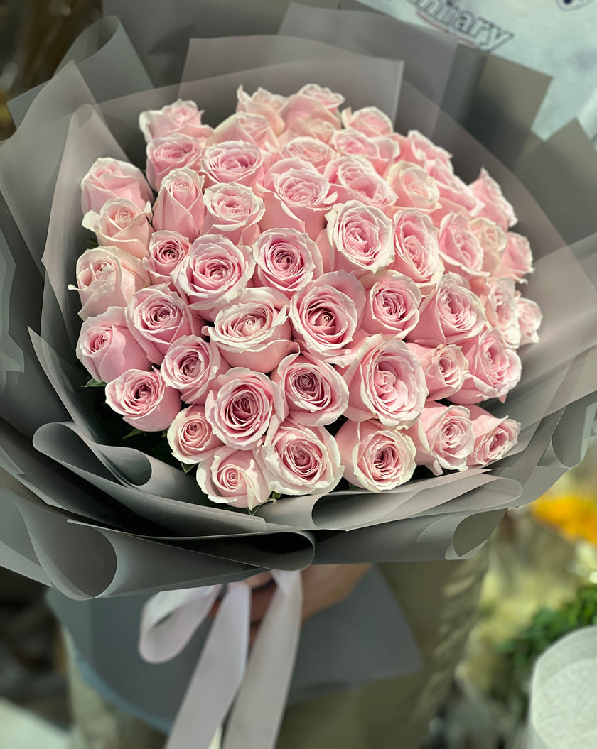 [Eternal Warmth] 50 pink rose bouquets
