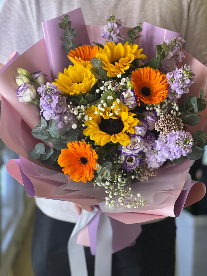 [Sunlight Vitality] Sunflower Sun Chrysanthemum Musk Bouquet B096