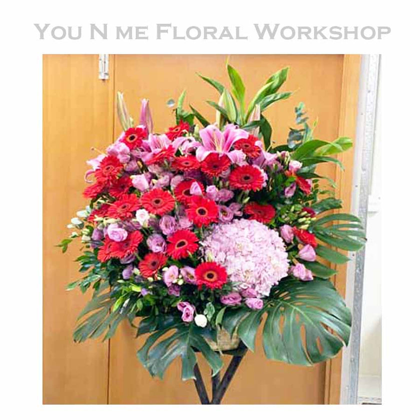 [Goods are in rotation] Hydrangea Red Sun Opening Flower Basket YNM-FS-008