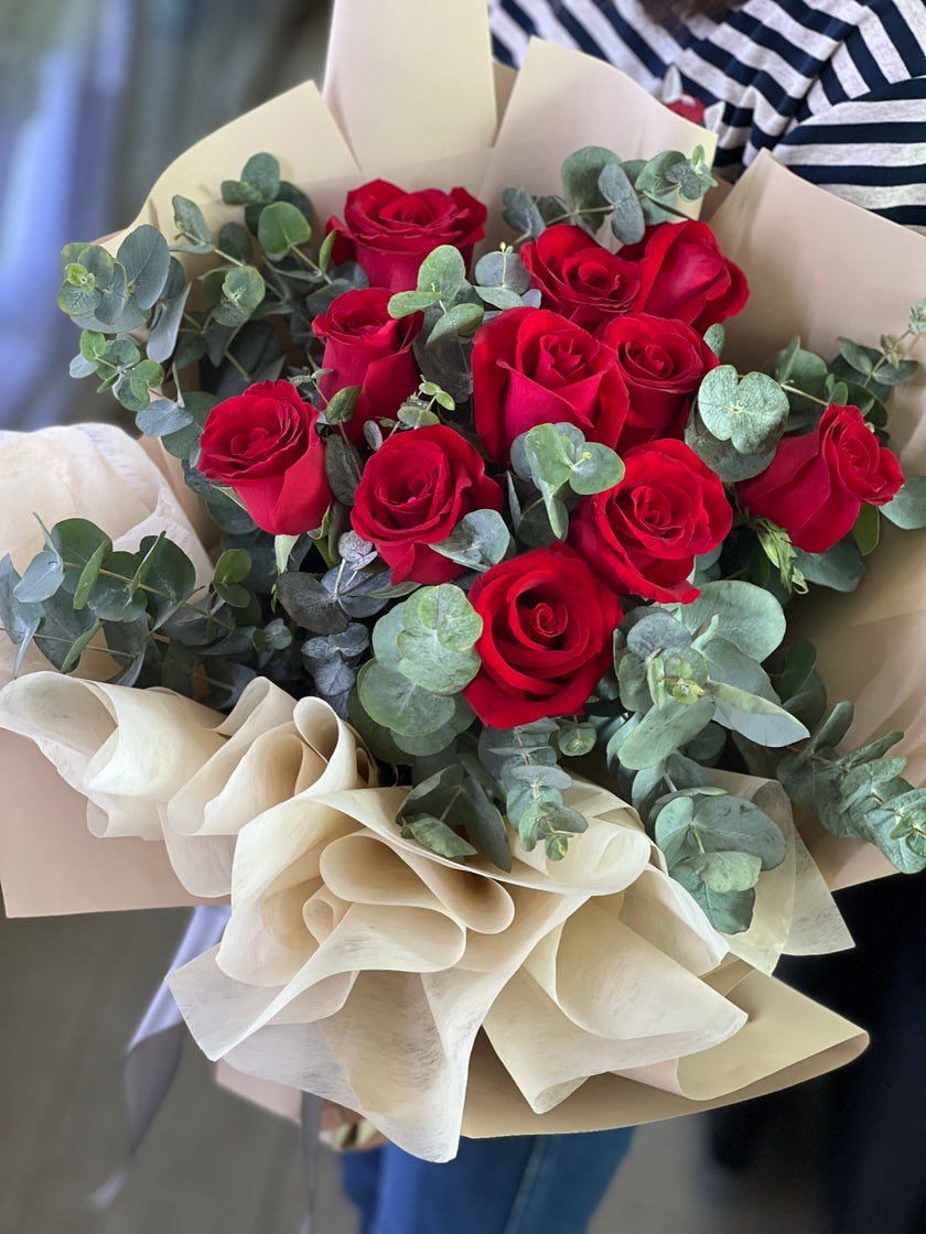 [Flame of Heart] 11 red roses bouquet