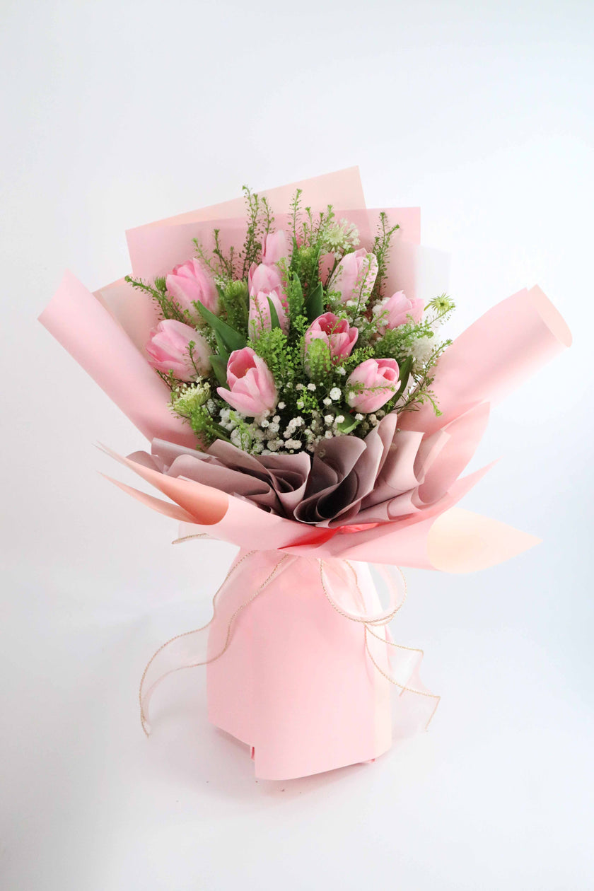 [ Cupid 2.0 ] Pink Dutch Tulip Bouquet