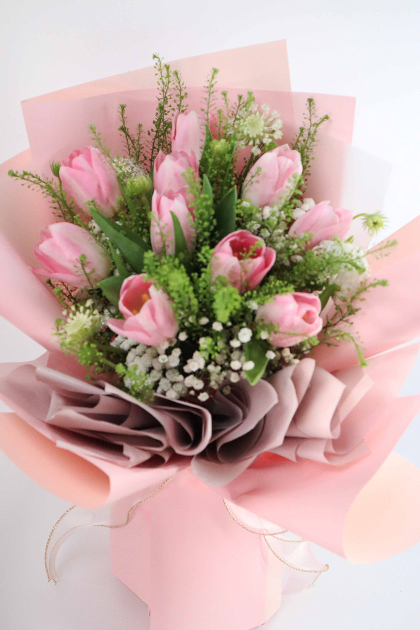 [ Cupid 2.0 ] Pink Dutch Tulip Bouquet