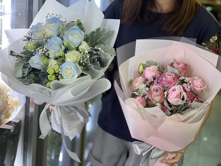 [Ice Rhythm Memorial] bouquet of 6 ice blue roses