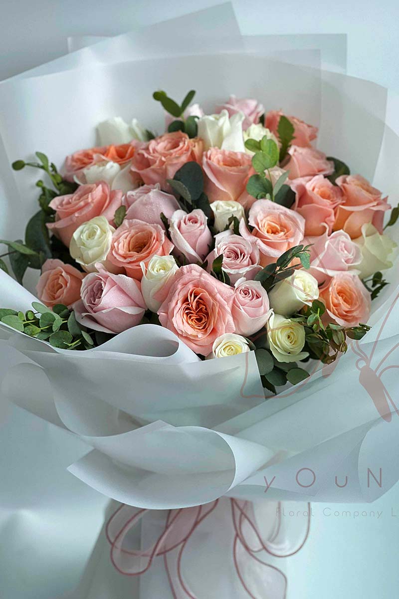 [Garden] 36 three-color rose bouquet