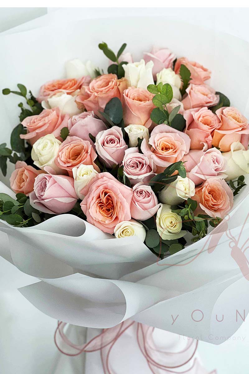 [Garden] 36 three-color rose bouquet