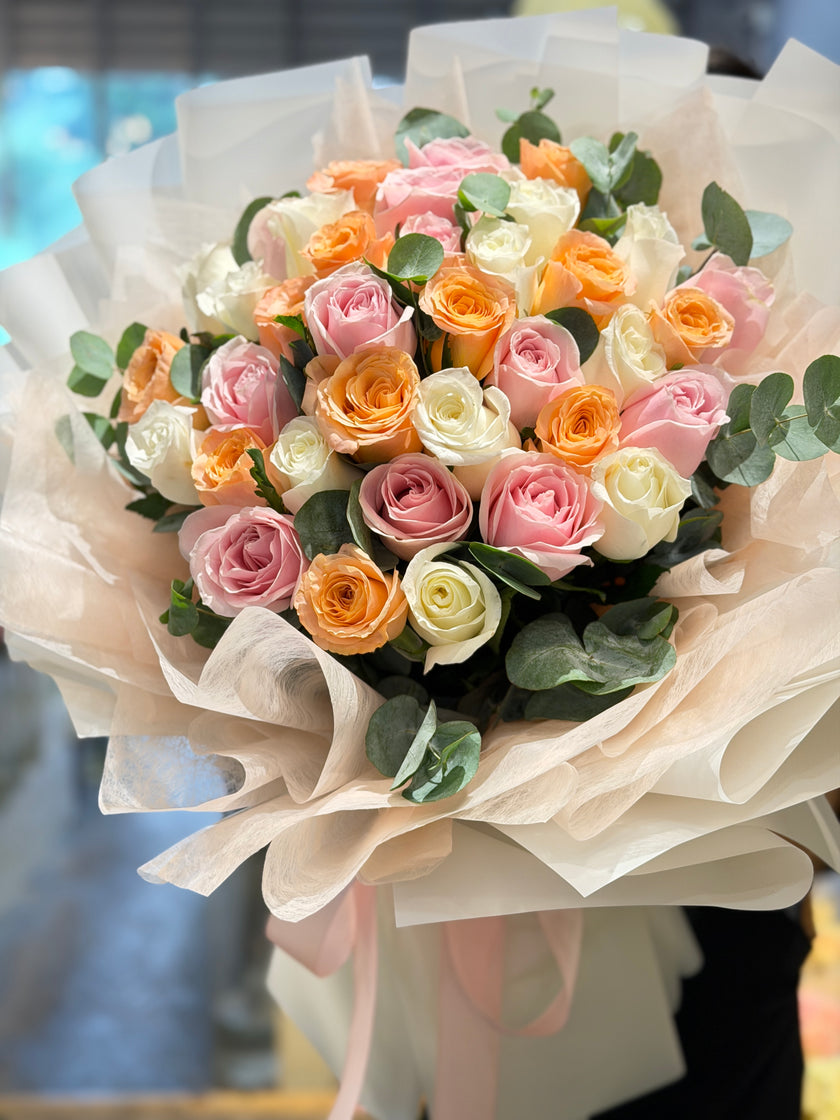 [Garden] 36 three-color rose bouquet