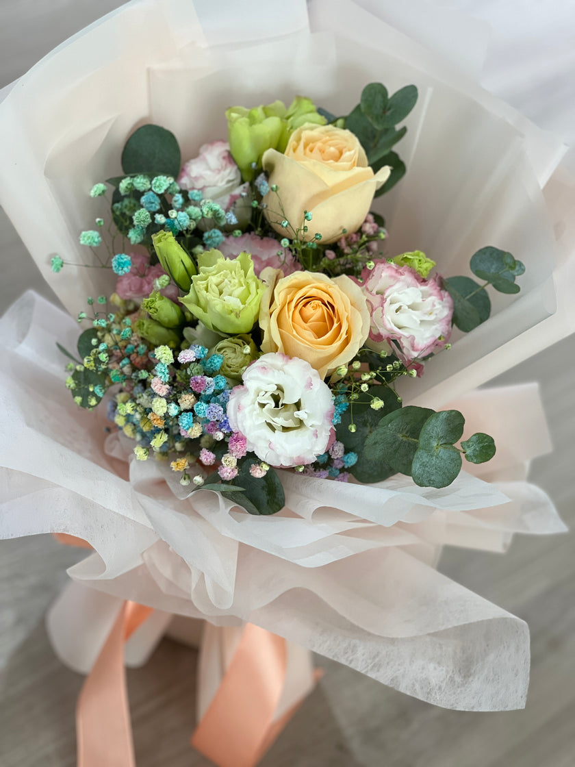 [ 簡約心語 ] 香檳玫瑰花束