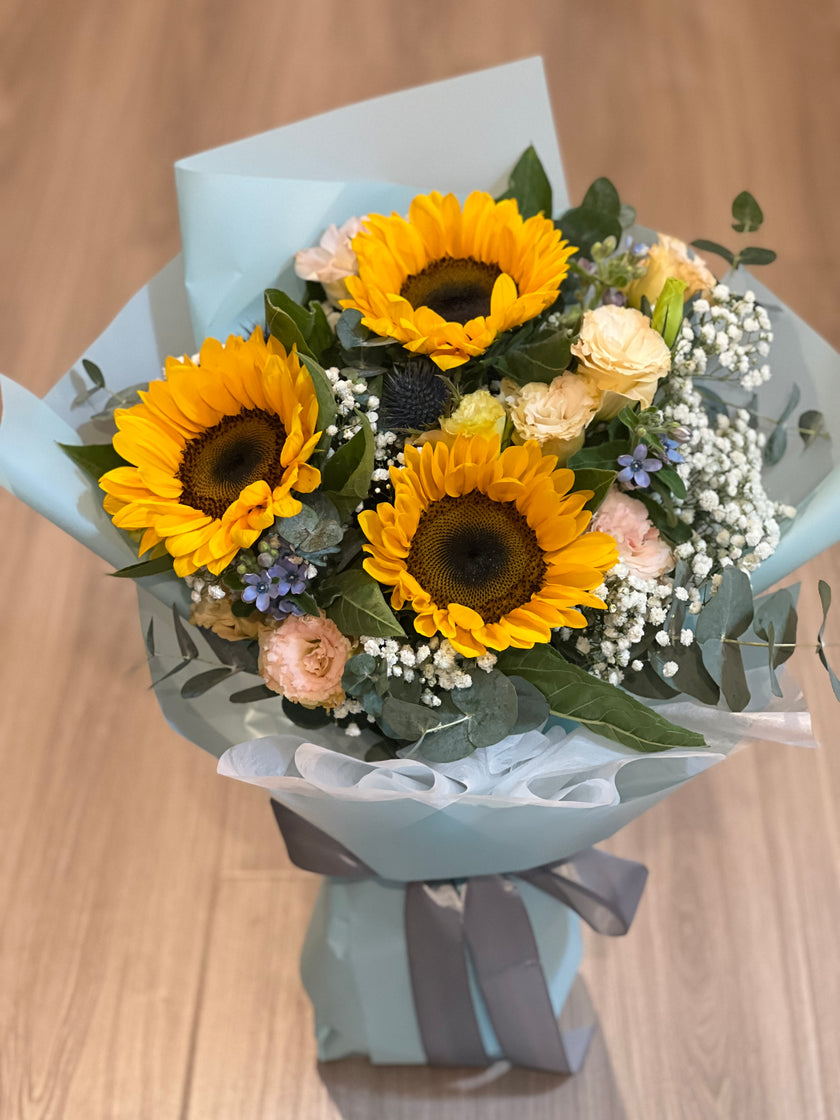 [ 晨曦之詩 ] 向日葵桔梗花束