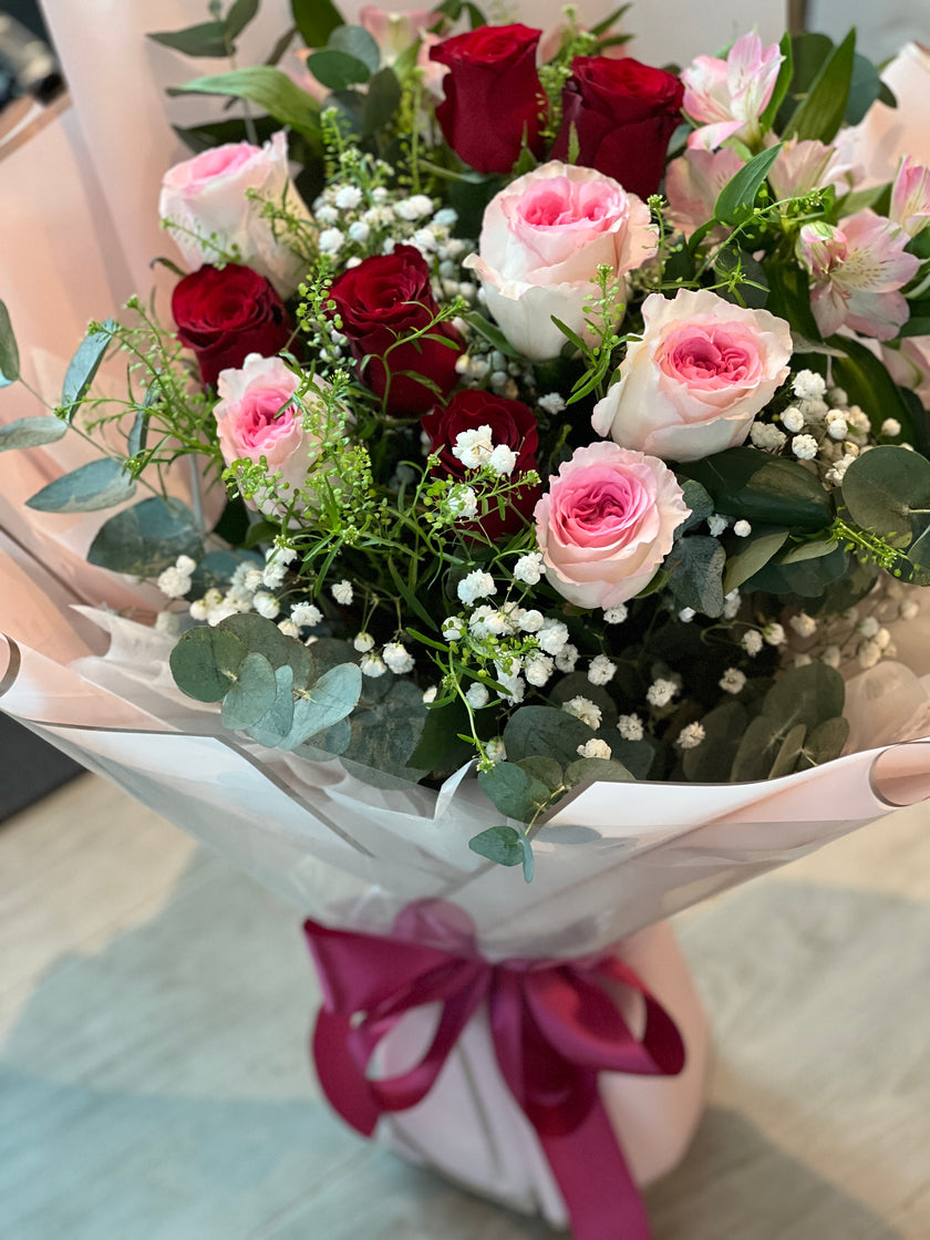 [Sweet] 10 two-color rose bouquet