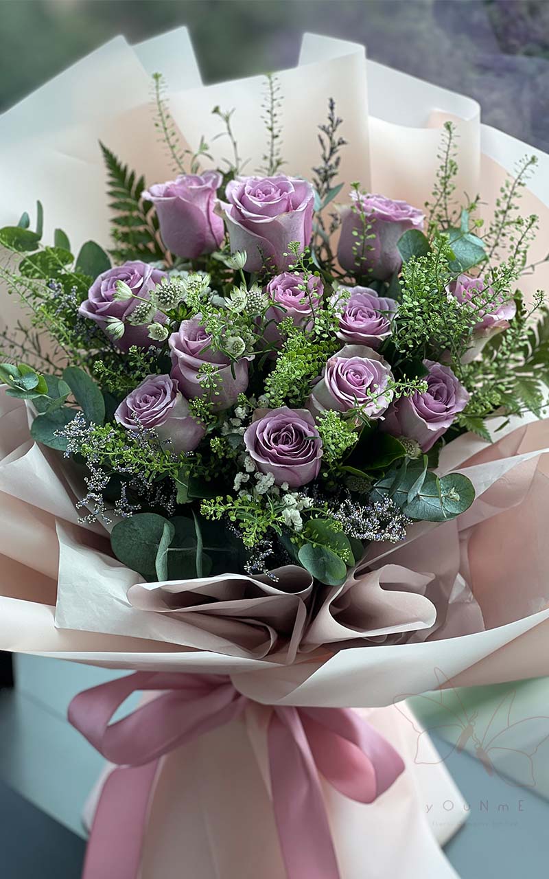 [ purple. Love] 12 purple rose bouquet