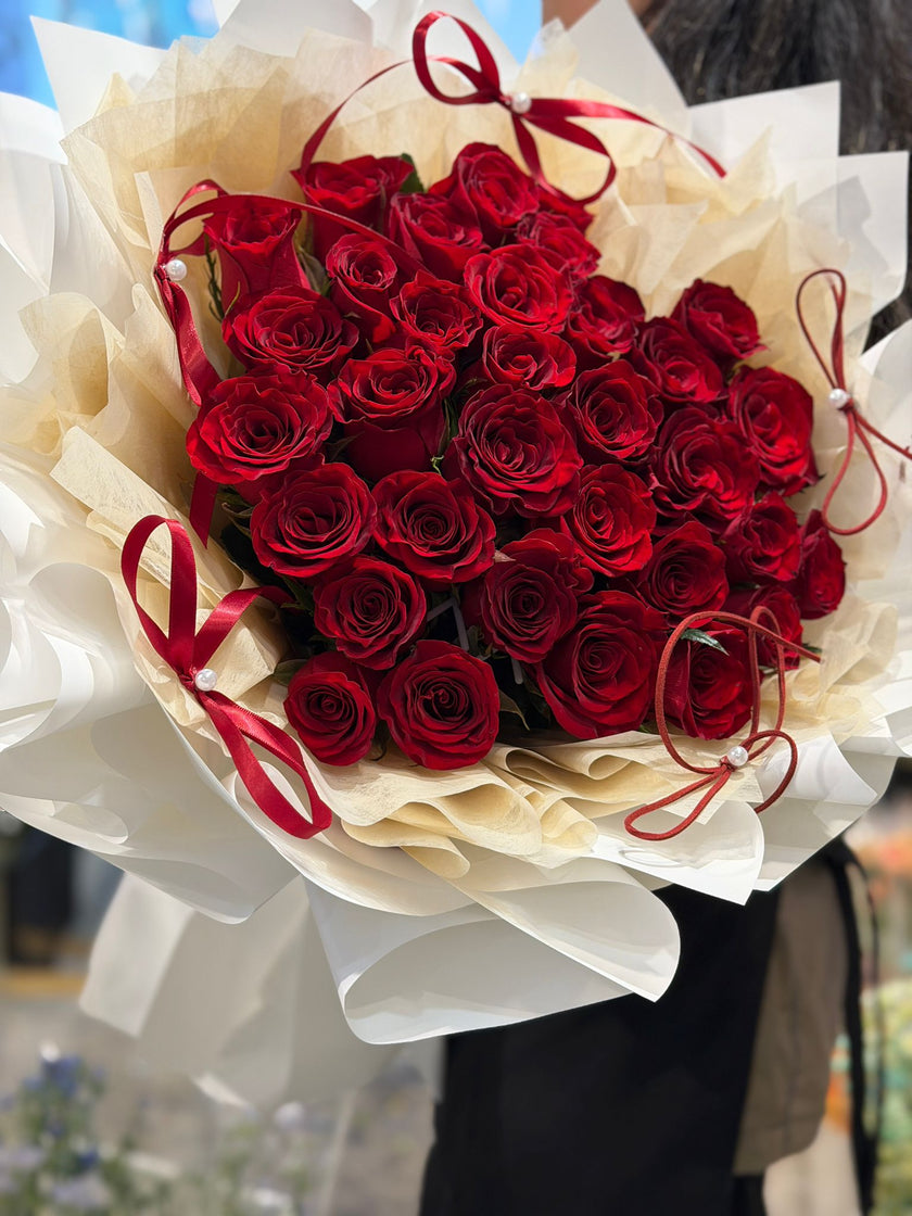 【三生盛宴】520限定：33支頂級紅玫瑰奢華告白花束