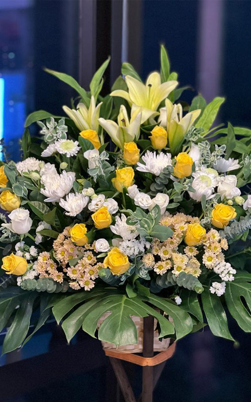 [Forever Thoughts] Silk Flower Basket (YNM-WD-B)