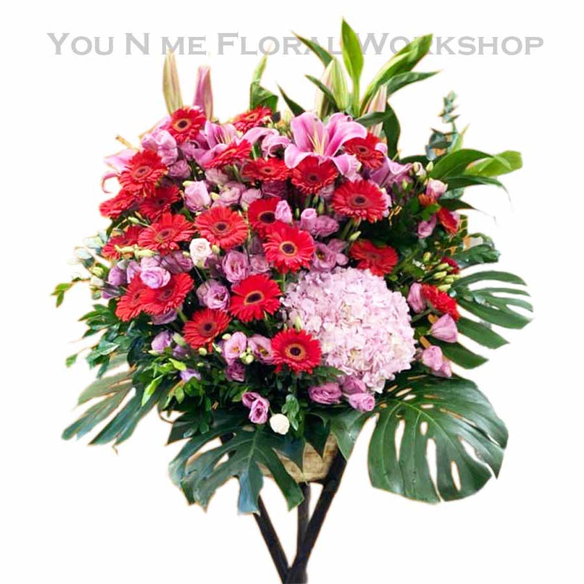 [Goods are in rotation] Hydrangea Red Sun Opening Flower Basket YNM-FS-008